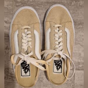 Vans Beige and White Women's Shoes